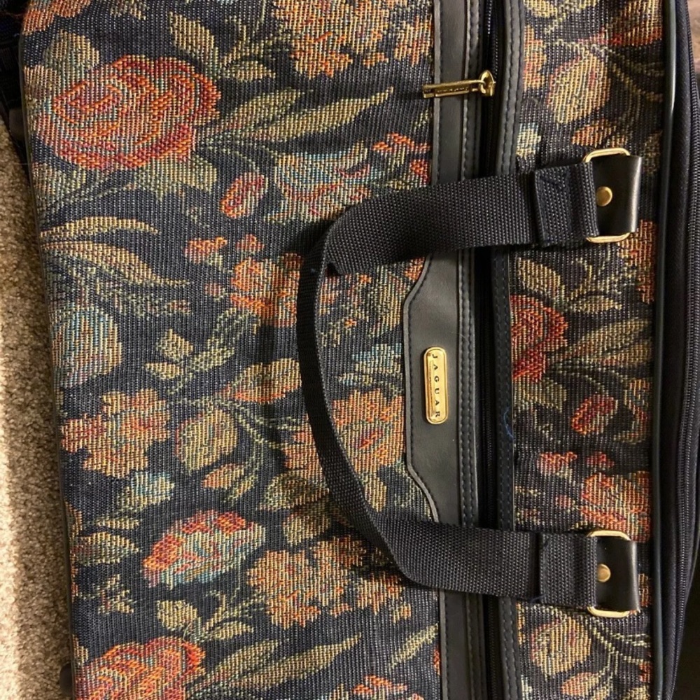 Vintage Floral suitcases, Jaguar Floral Navy